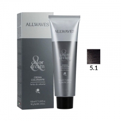 Farba do włosów Allwaves 5.1 Jasny Popielaty Brąz